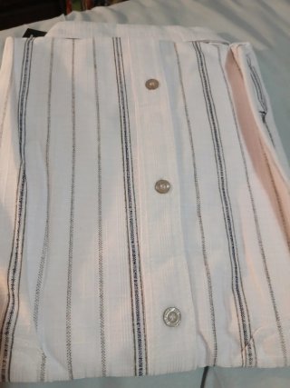 Camisa ZEE PRAYER XL Blanca Rayas
