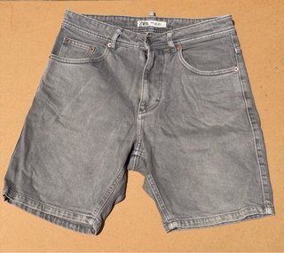 Pantaloncini jeans Zara uomo grigio vintage
