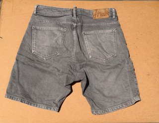 Pantaloncini jeans Zara uomo grigio vintage