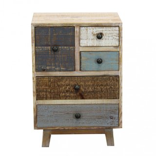 Cassettiera 5 Cassetti 45x35x64Cm Legno Massello