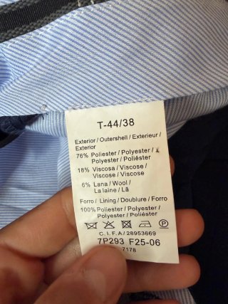 Chaqué y pantalón azul marino