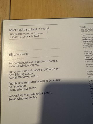 Microsoft Surface Pro 6 - Negro