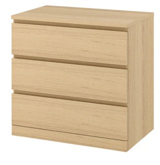 Cómoda de madera con cajones