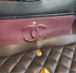 Borsa Chanel trapuntata pelle nera oro