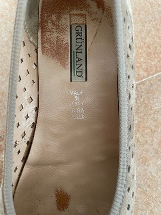 Ballerina Grunland zeppa beige/silver