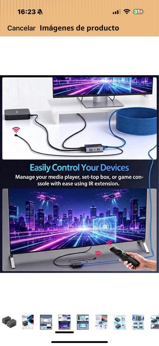 Extensor HDMI 4K Ethernet Cat5/Cat6 IR
