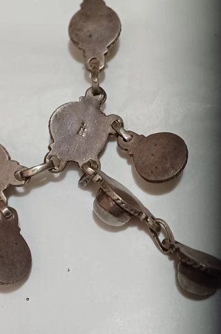 Collana vintage argento 925 e pietre di luna