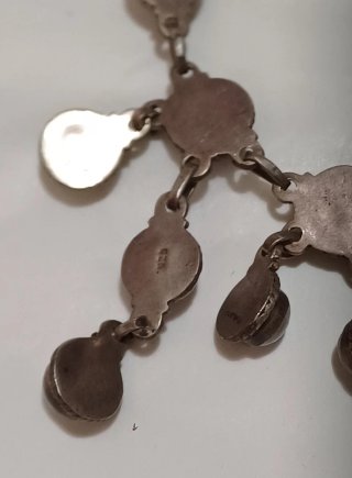 Collana vintage argento 925 e pietre di luna