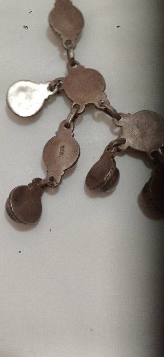 Collana vintage argento 925 e pietre di luna