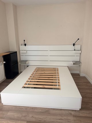 Letto Ikea 160x200 con cassetti in legno, modello Nordli