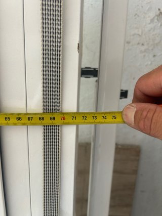 Puerta abatible aluminio + compacto blanco