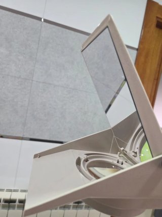 Proyector de transparencias gris claro y gris  osc
