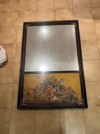 Espejo Marco Negro y Dorado