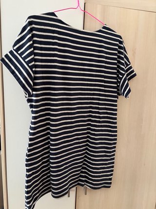 Vestido playero rayas azul y blanco