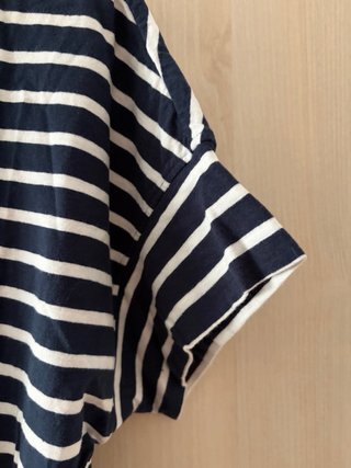 Vestido playero rayas azul y blanco