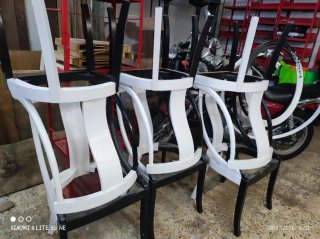 Juego de 6 Sillas Madera y Metal