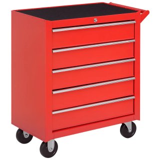 Carro Taller Rojo con Ruedas