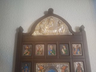 Icono Bizantino Virgen María y Niño Jesús