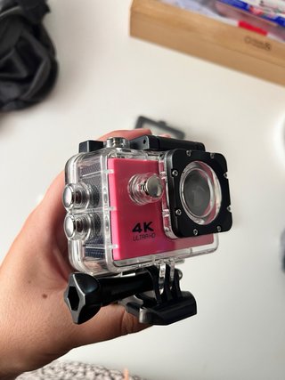 Cámara de Acción 4K Ultra HD Rosa