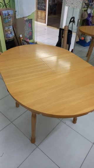 Mesa redonda extensible madera