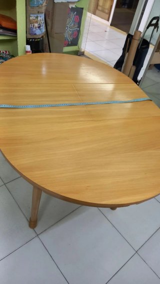 Mesa redonda extensible madera