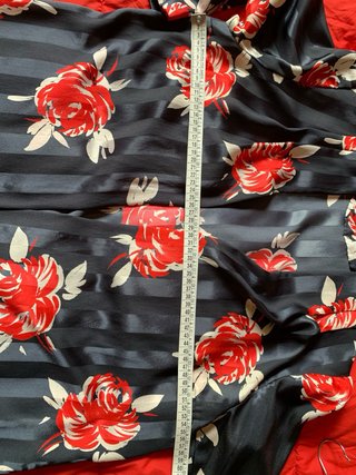 Abito elegante donna nero e rosso