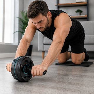 Rueda Abdominal Doble Portátil
