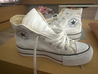 Converse plataforma blancas talla 37