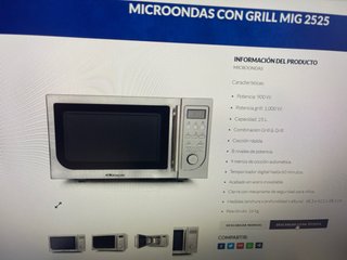 Microondas Acero Inox Digital 25L