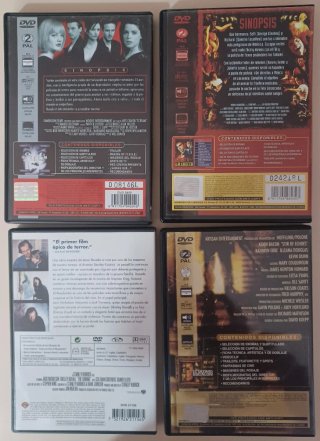 Lote 4 Películas DVD Terror Culto