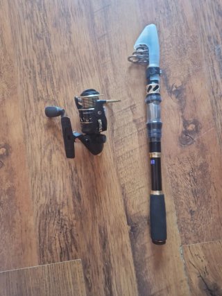 Caña Pesca Magreel Telescópica + Carrete nueva