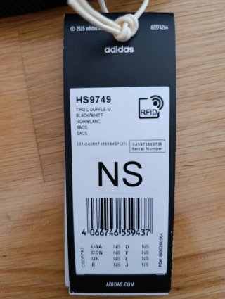 Bolsa de Deporte Adidas Negra. Nueva