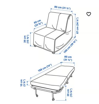 Sillón cama individual IKEA LYCKSELE