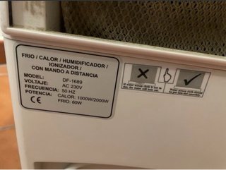 Climatizador Frío/Calor Marrón y Blanco