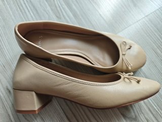 Zapatos Mango Talla 38 Tacón Beige