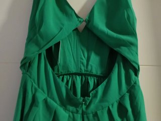 Vestido de fiesta verde largo