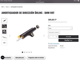 Amortiguador de dirección Ohlins BMW R nine T