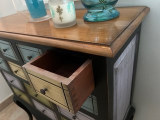 Mueble cajonera vintage multicolor