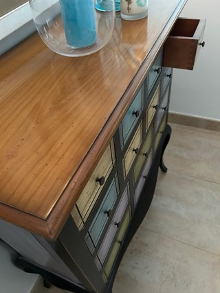 Mueble cajonera vintage multicolor