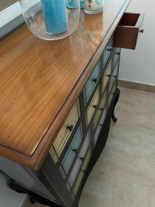 Mueble cajonera vintage multicolor