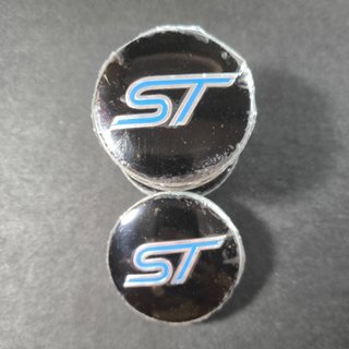 TAPABUJES FORD ST AZUL 54mm - EMBLEMA LLANTAS FORD