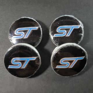 TAPABUJES FORD ST AZUL 54mm - EMBLEMA LLANTAS FORD