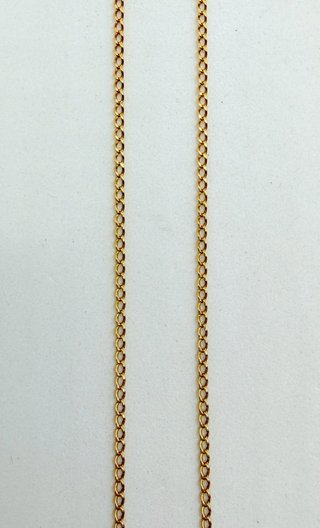 Cadena Barbada de oro de 18k, 3.57 g, 64 cm.