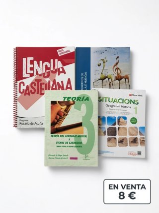 Lote 4 Libros: Lengua, Música, Geografía