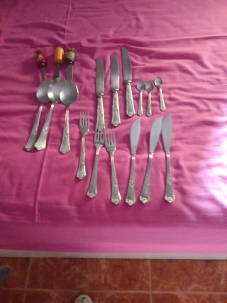 Cubiertos vintage  para 3 personas  NOENVÍO