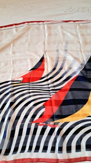 Foulard in seta con fantasia marina