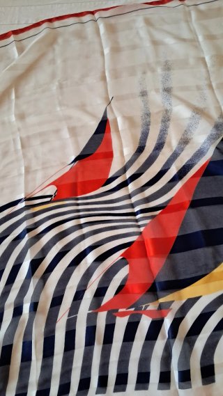 Foulard in seta con fantasia marina