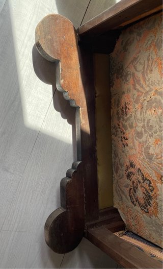 Descalzadora Art Decó Tela Madera