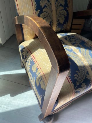 Descalzadora Art Decó Tela Madera