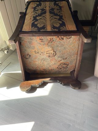 Descalzadora Art Decó Tela Madera